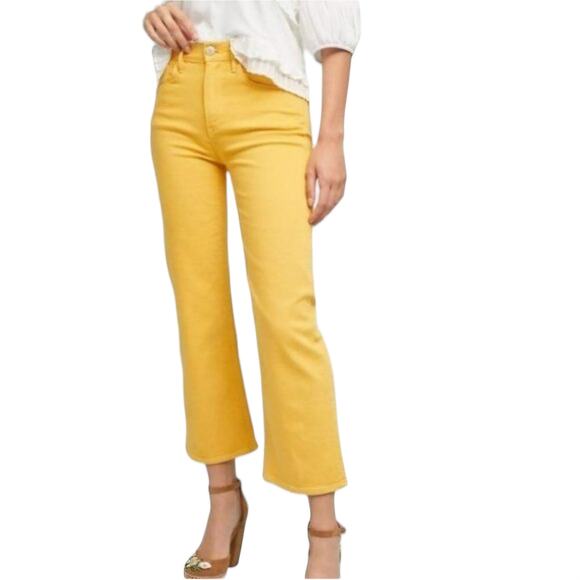 3×1 NYC Shelter Wide Leg Cropped Jeans High Rise in Marigold Size 25 - Picture 1 of 6